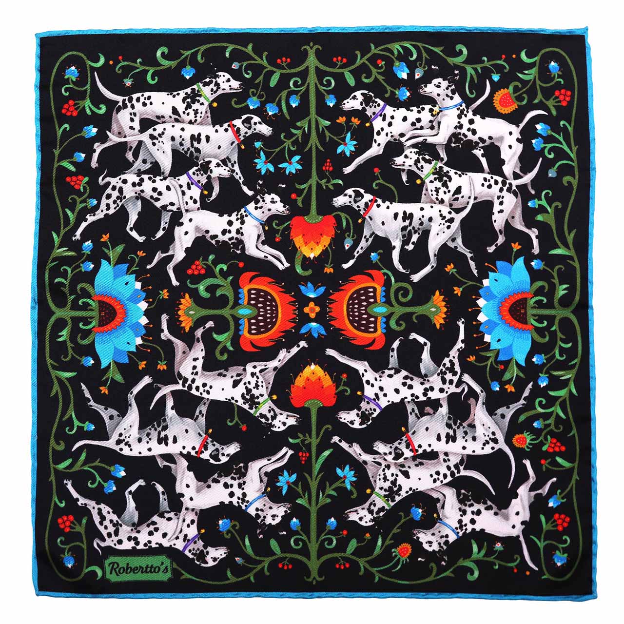Hound & Thistle Deep Black Pocket Square