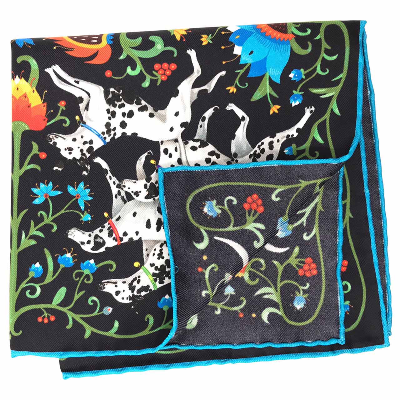 Hound & Thistle Deep Black Pocket Square