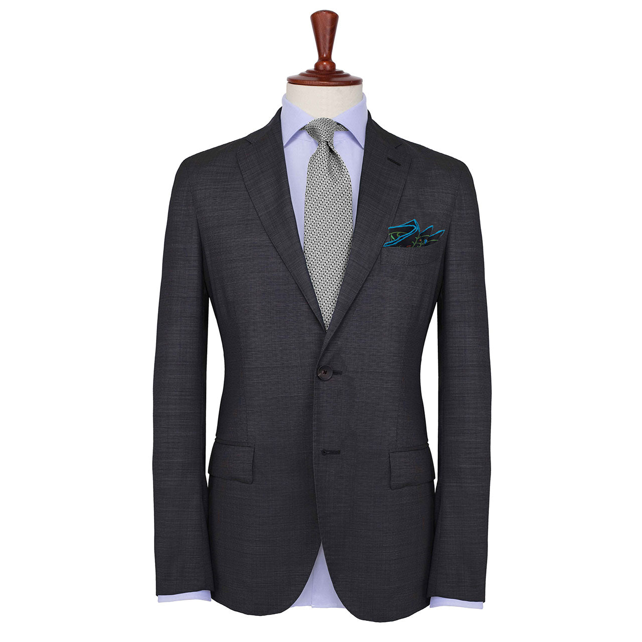 Hound & Thistle Deep Black Pocket Square