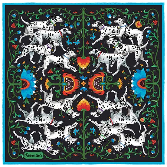 Hound & Thistle Deep Black Pocket Square