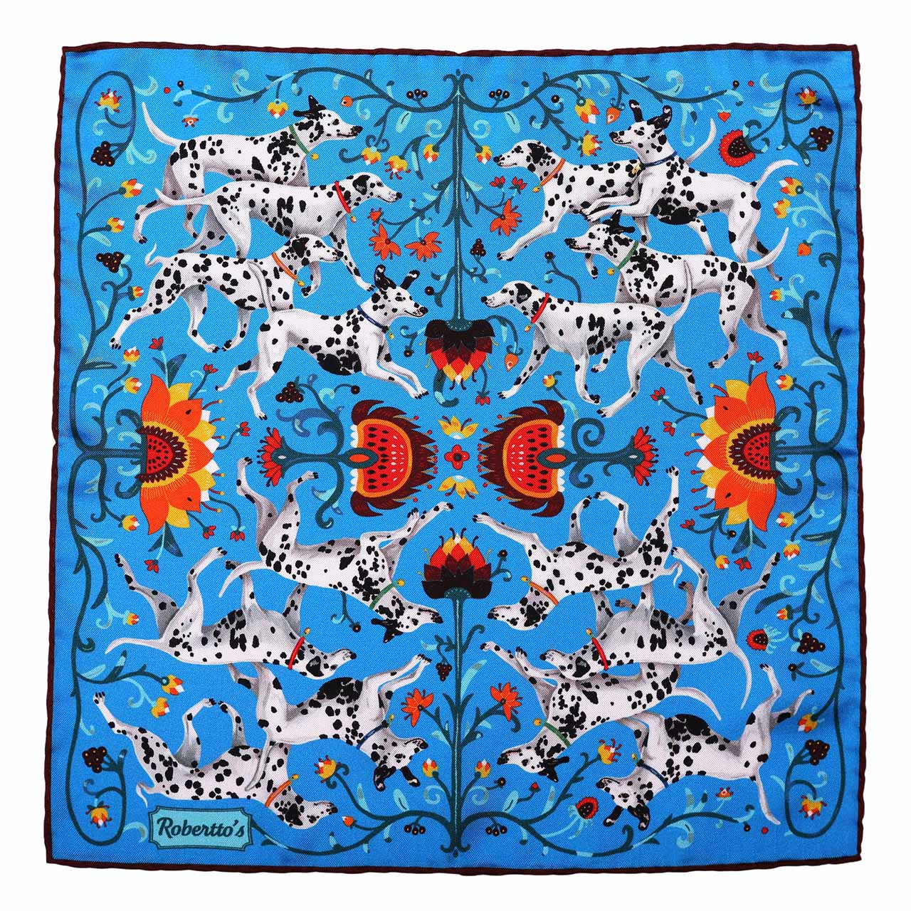 Hound & Thistle Rich Turquoise Pocket Square