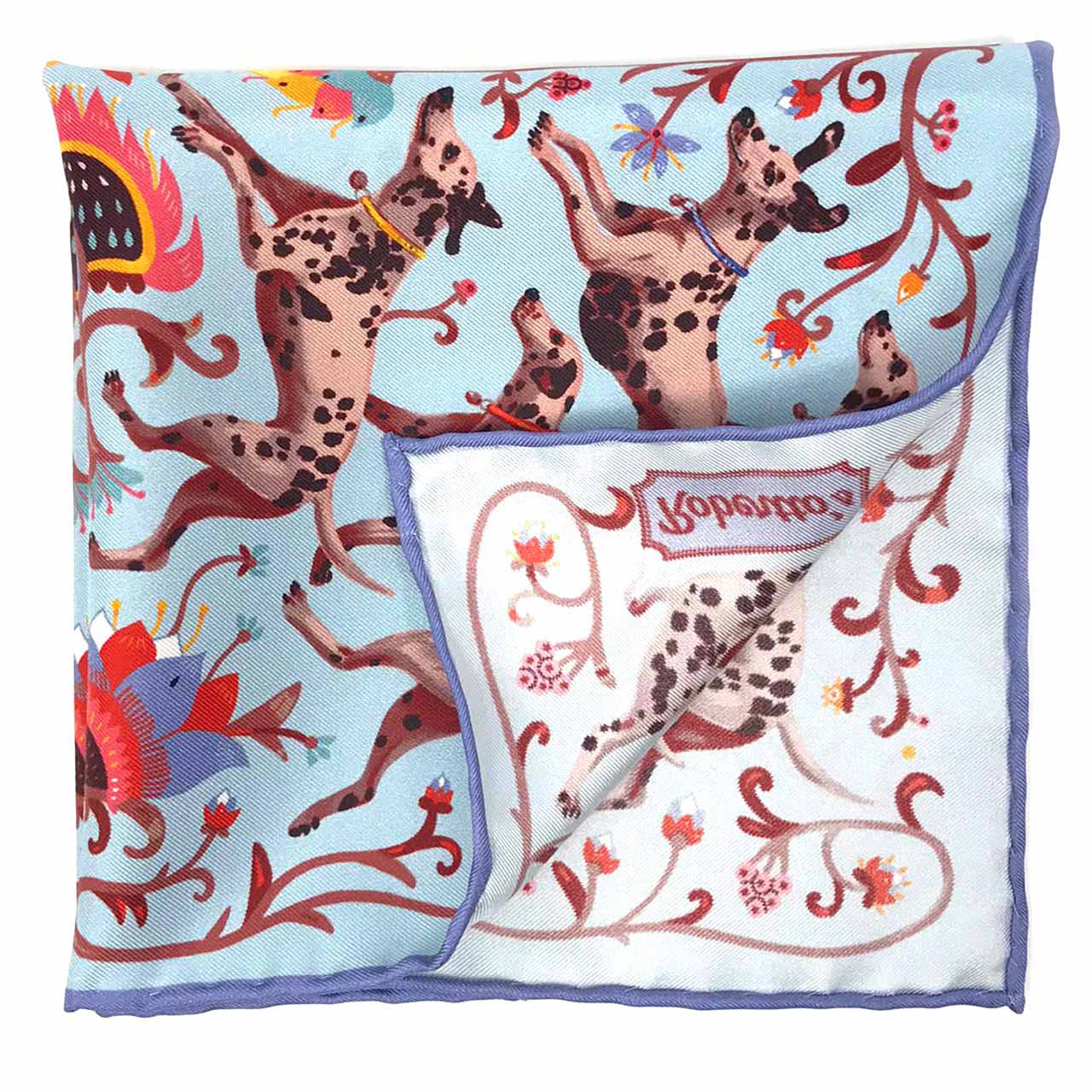 Hound & Thistle Light Blue Pocket Square