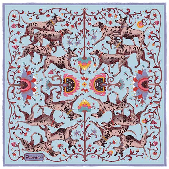 Hound & Thistle Light Blue Pocket Square