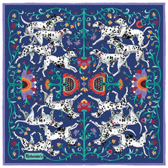 Hound & Thistle Purple Navy Pocket Square