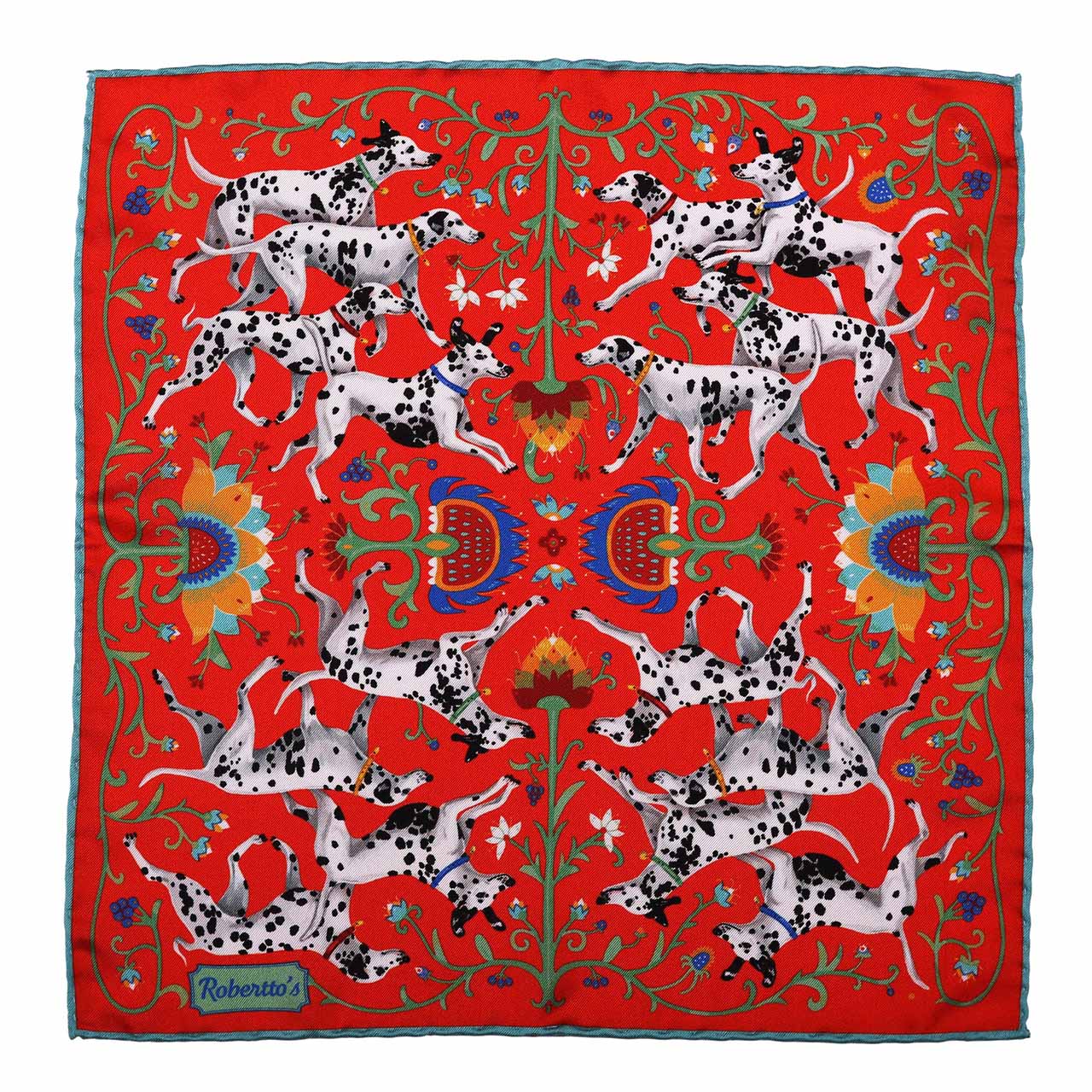 Hound & Thistle Apple Red Pocket Square