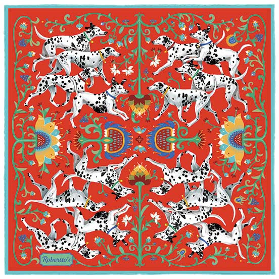 Hound & Thistle Apple Red Pocket Square