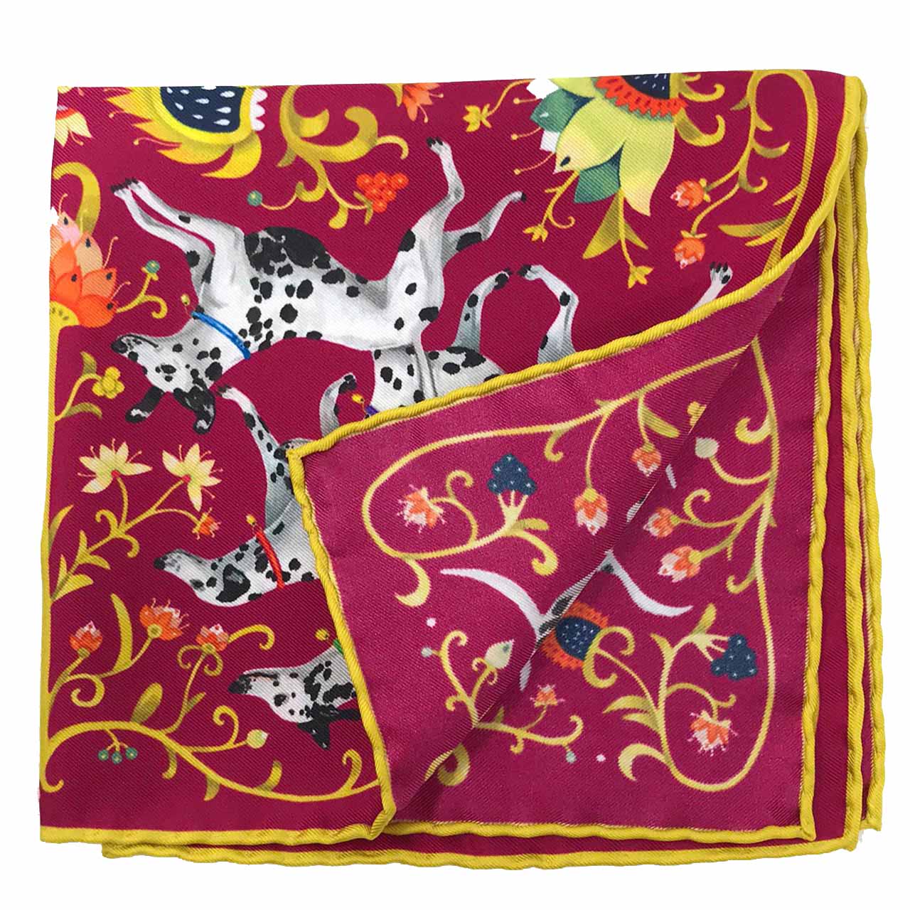 Hound & Thistle Rich Burgundy Pocket Square
