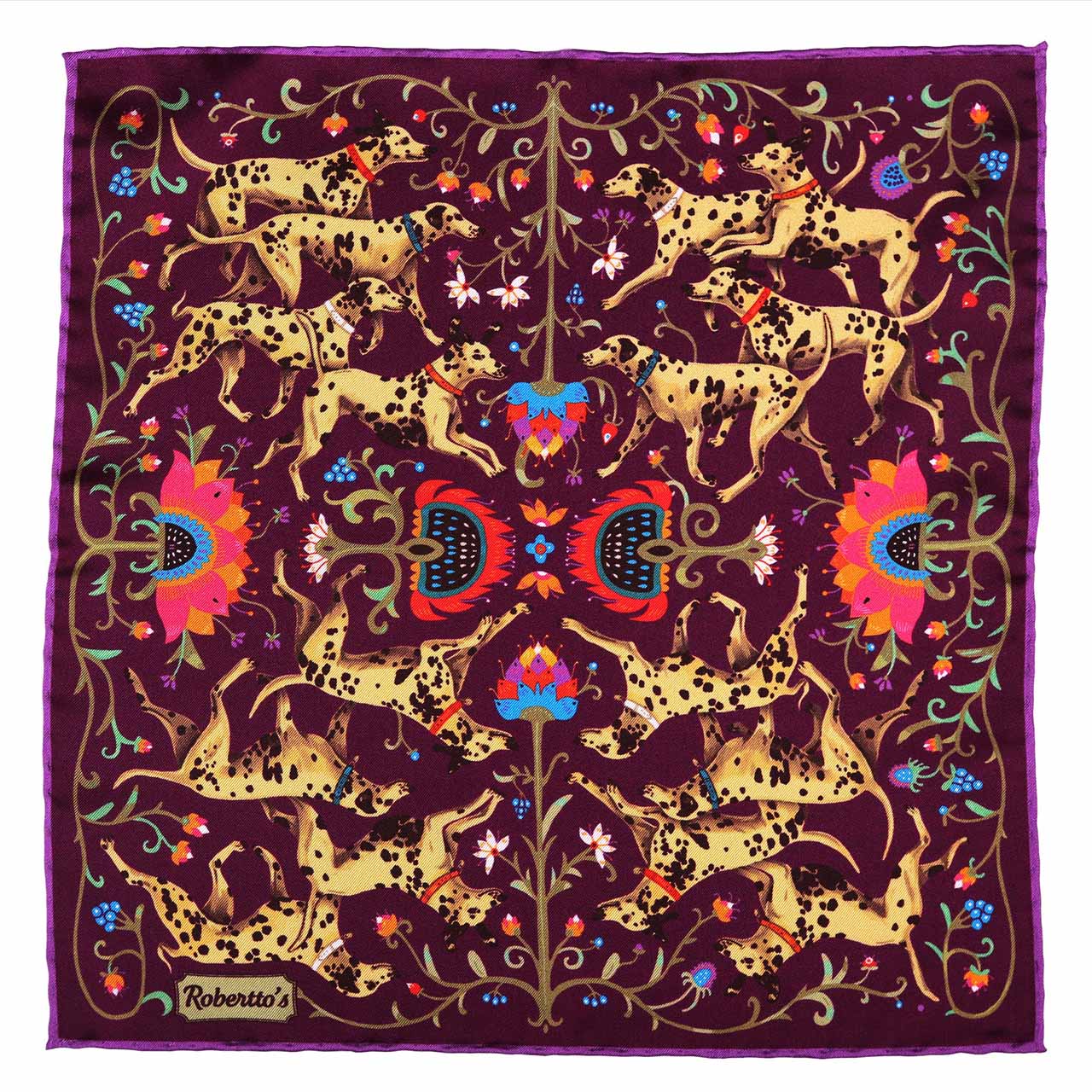 Hound & Thistle Purple Plum Pocket Square
