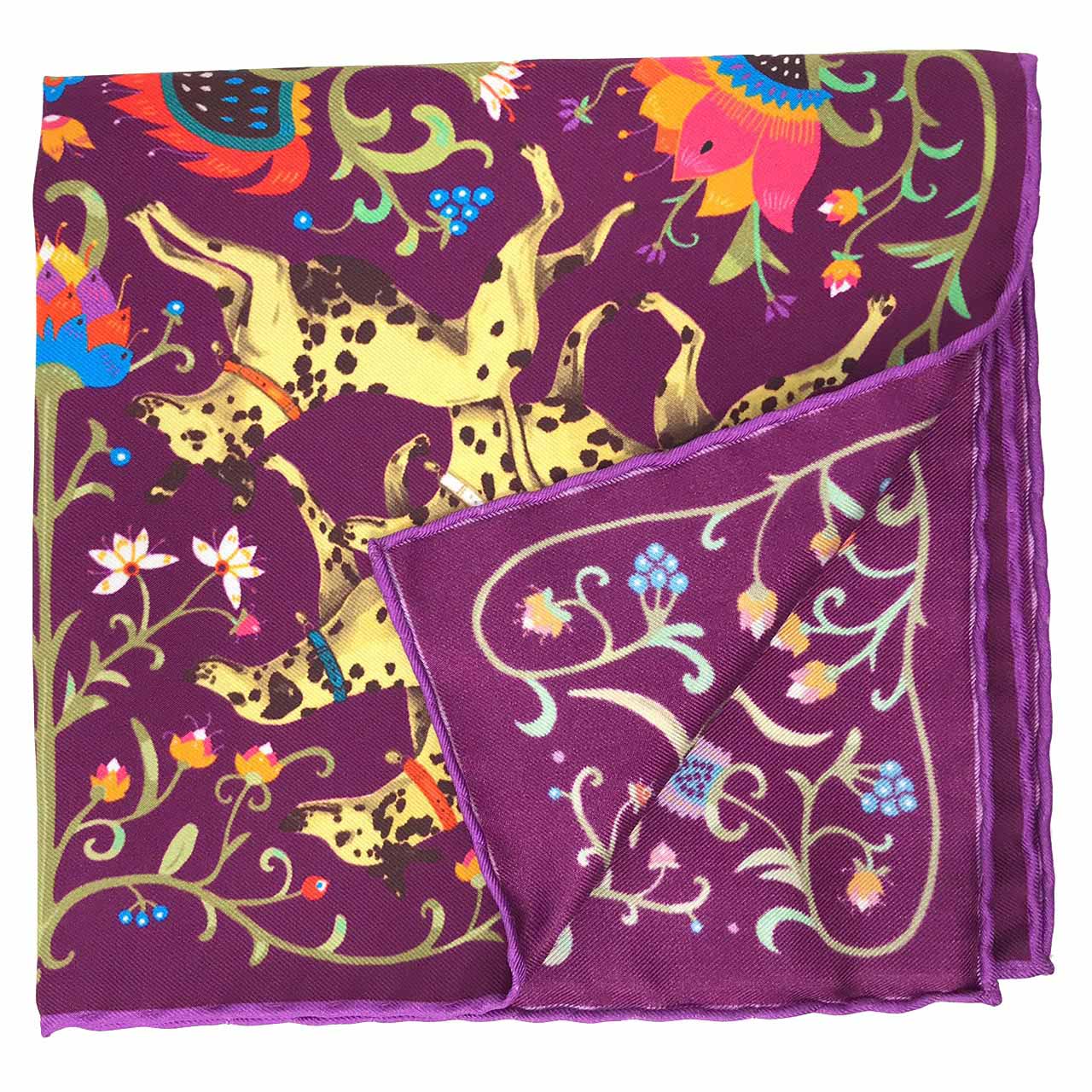Hound & Thistle Purple Plum Pocket Square