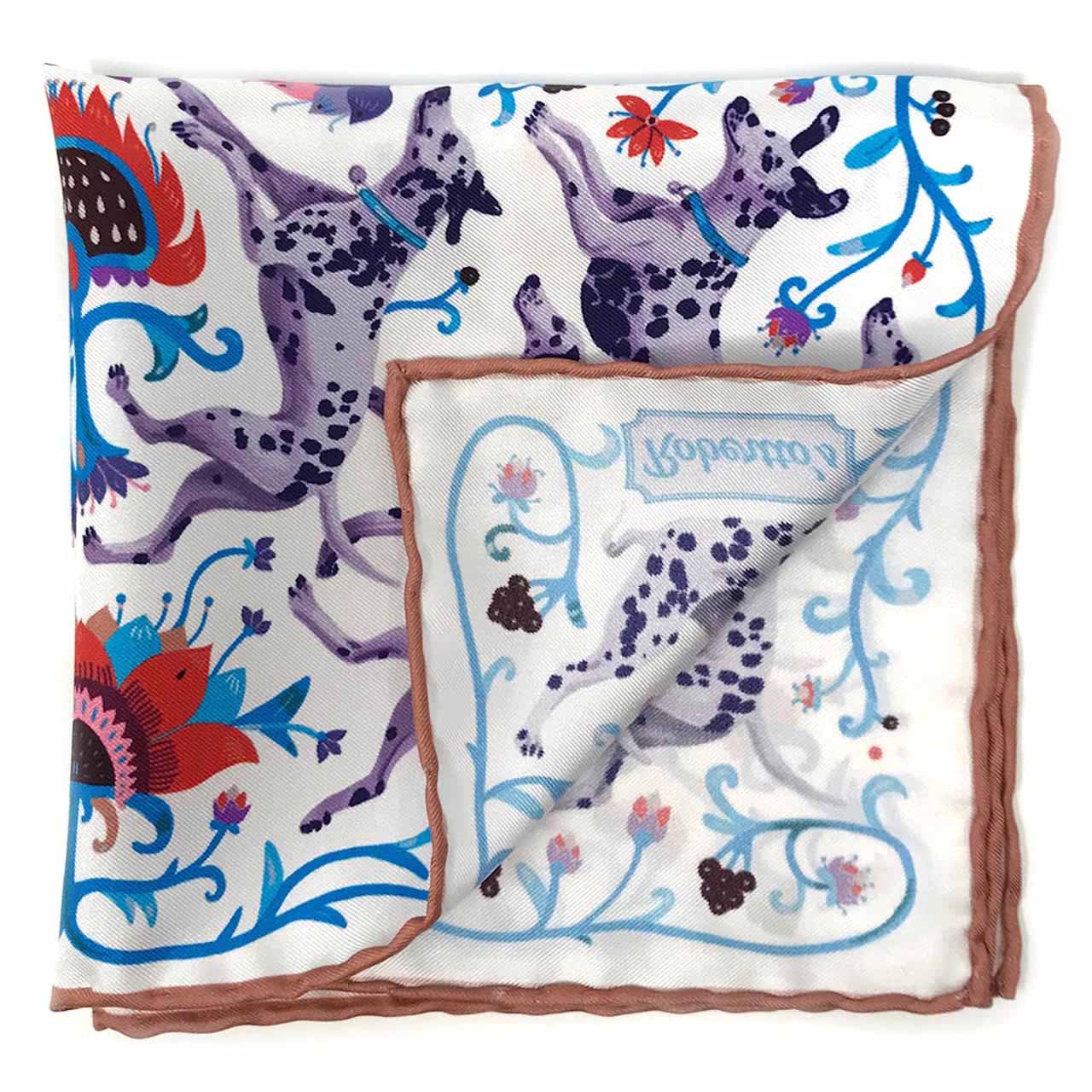 Hound & Thistle White Pocket Square