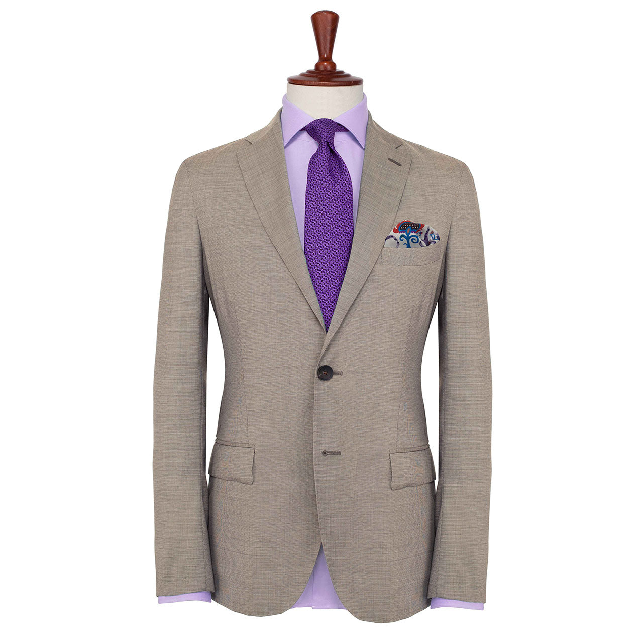 Hound & Thistle White Pocket Square