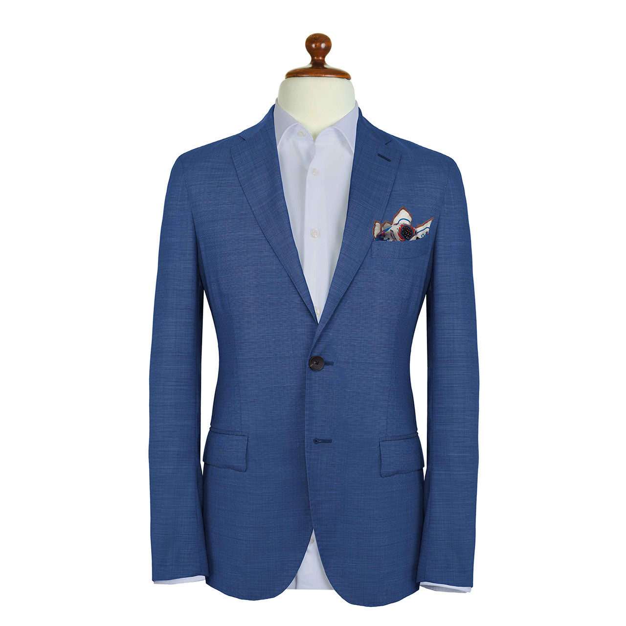 Hound & Thistle White Pocket Square