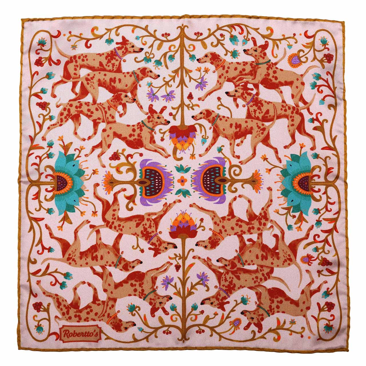Hound & Thistle Ivory Pocket Square