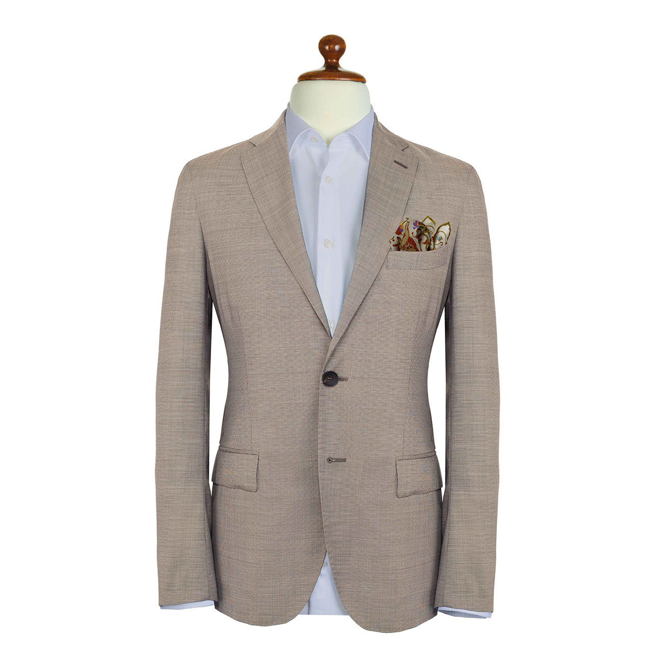 Hound & Thistle Ivory Pocket Square