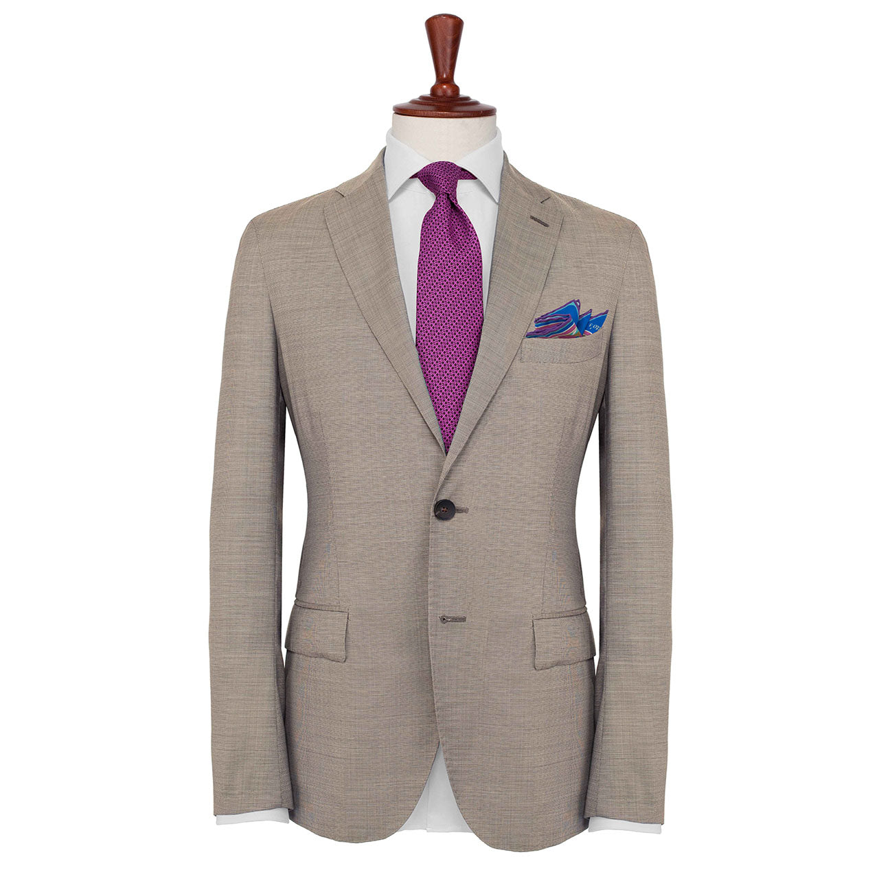 Les Pantheres Royal Purple Pocket Square