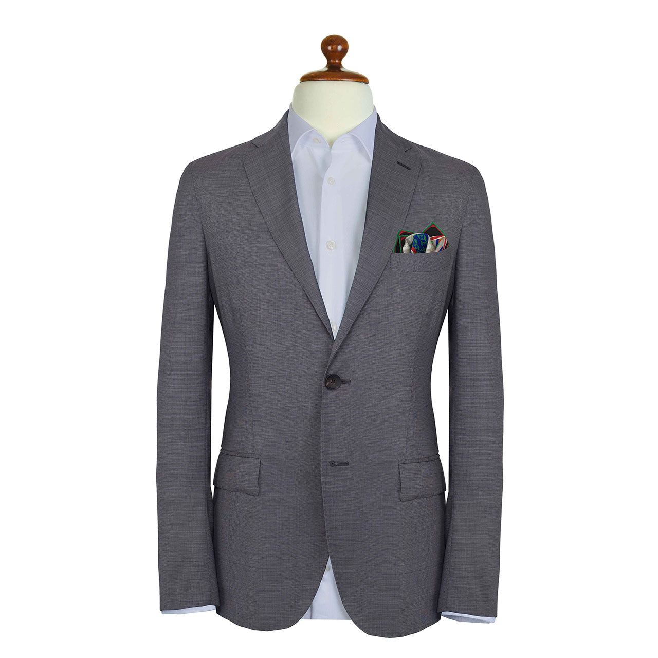 Les Pantheres Spanish Green Pocket Square