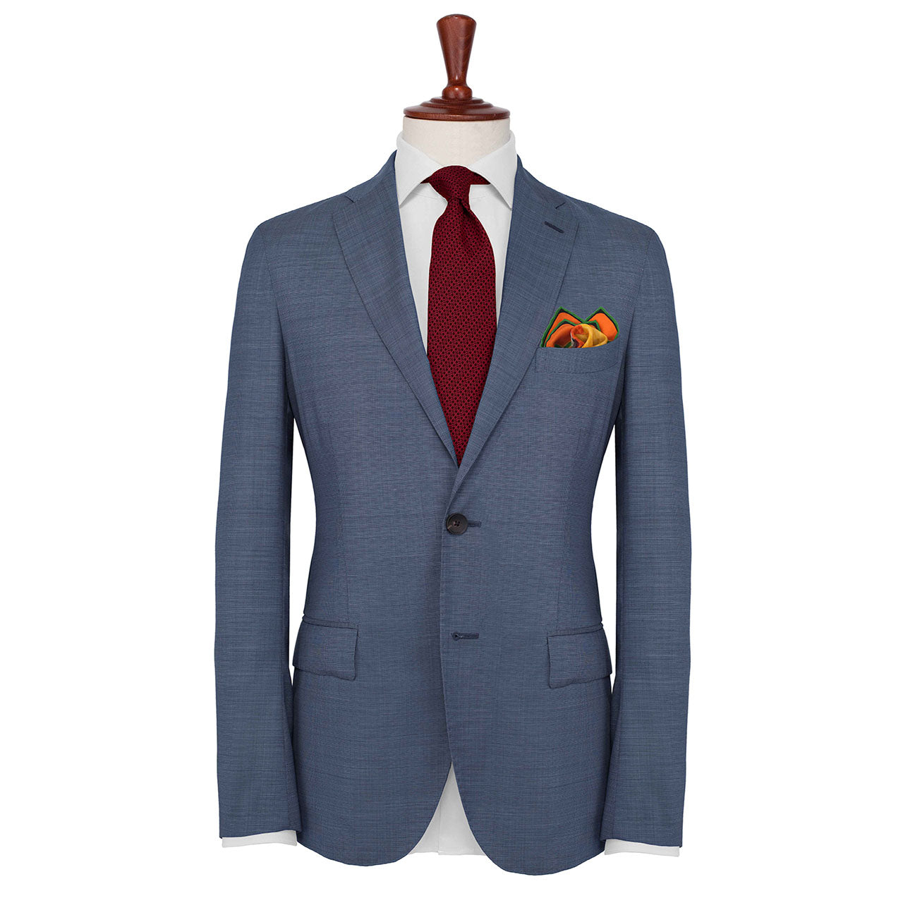 Les Pantheres Emerald Green Pocket Square