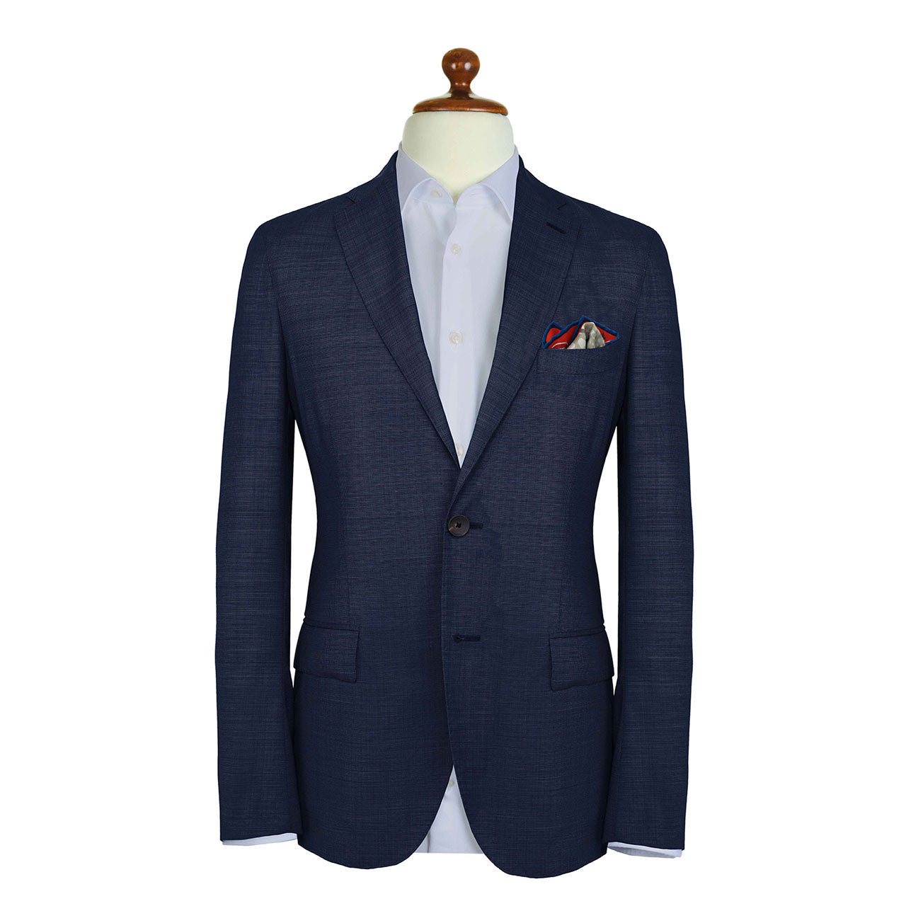 Les Pantheres Soft Cobalt Blue Pocket Square