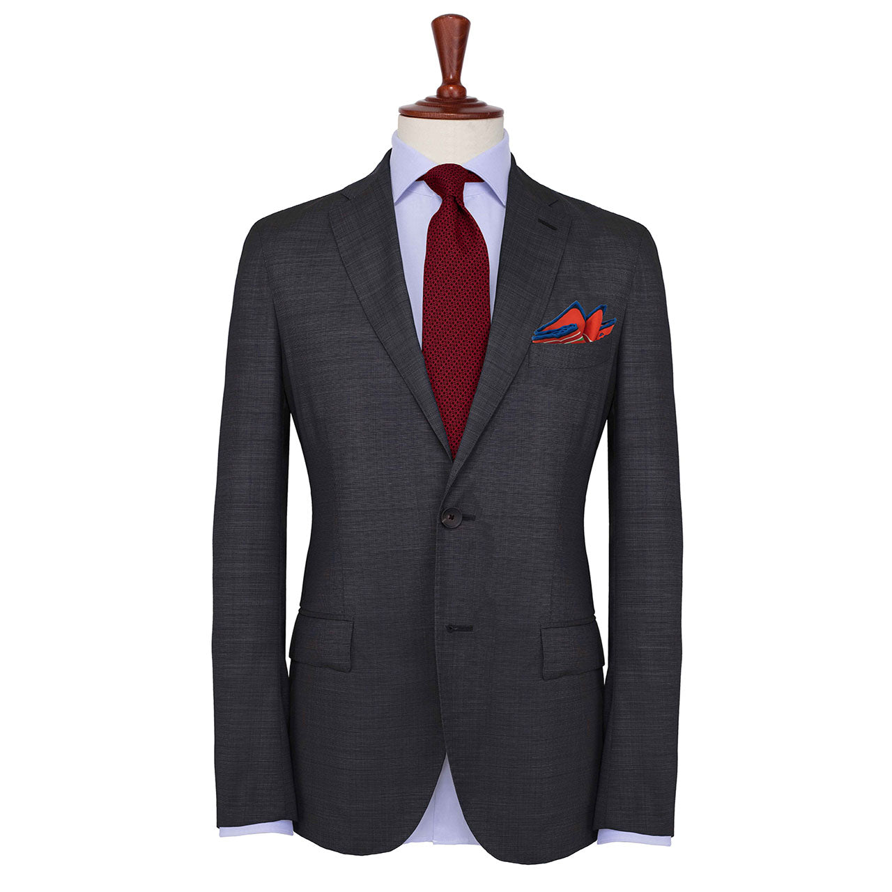 Les Pantheres Soft Cobalt Blue Pocket Square