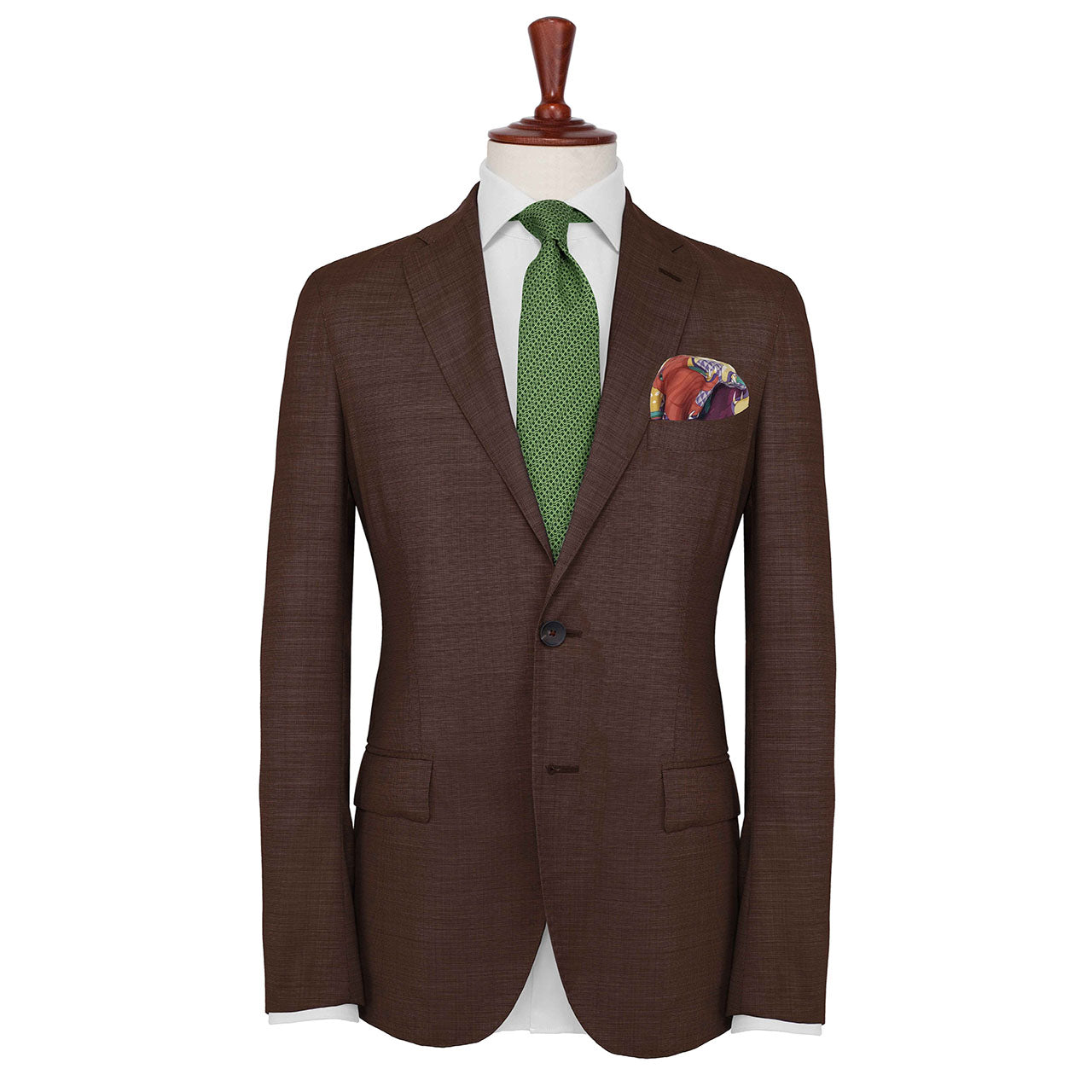 Les Pantheres Plum Pocket Square