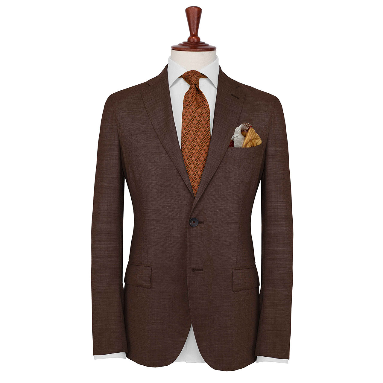Les Pantheres Mushroom Grey Pocket Square