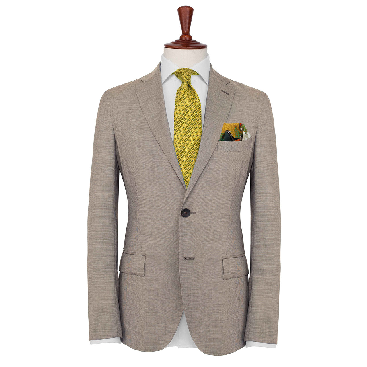 Les Pantheres Yam Orange Pocket Square