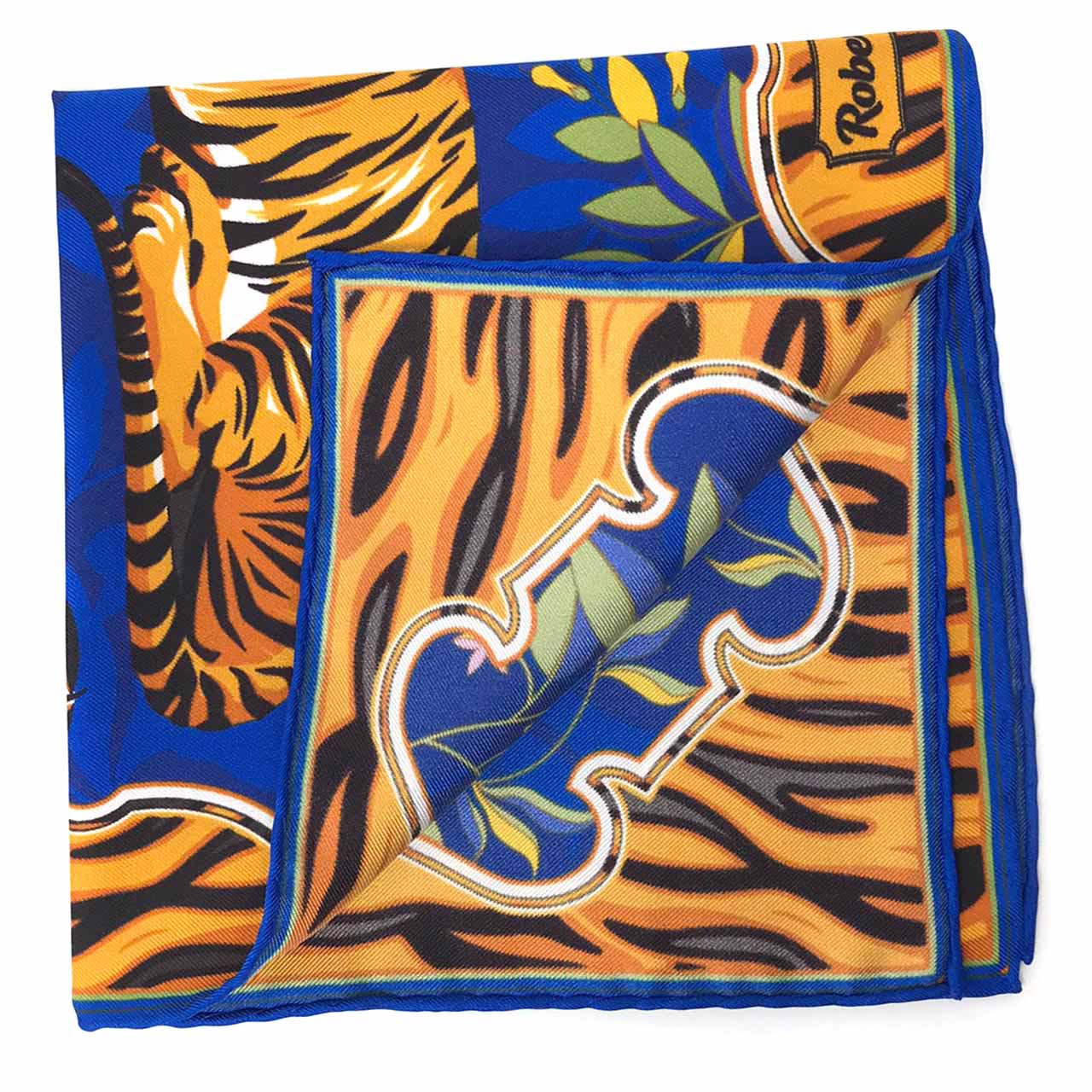 Tyger Tyger Cobalt Blue Pocket Square