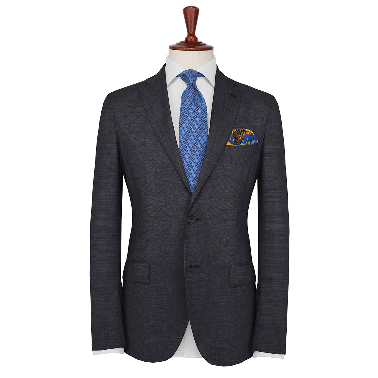 Tyger Tyger Cobalt Blue Pocket Square