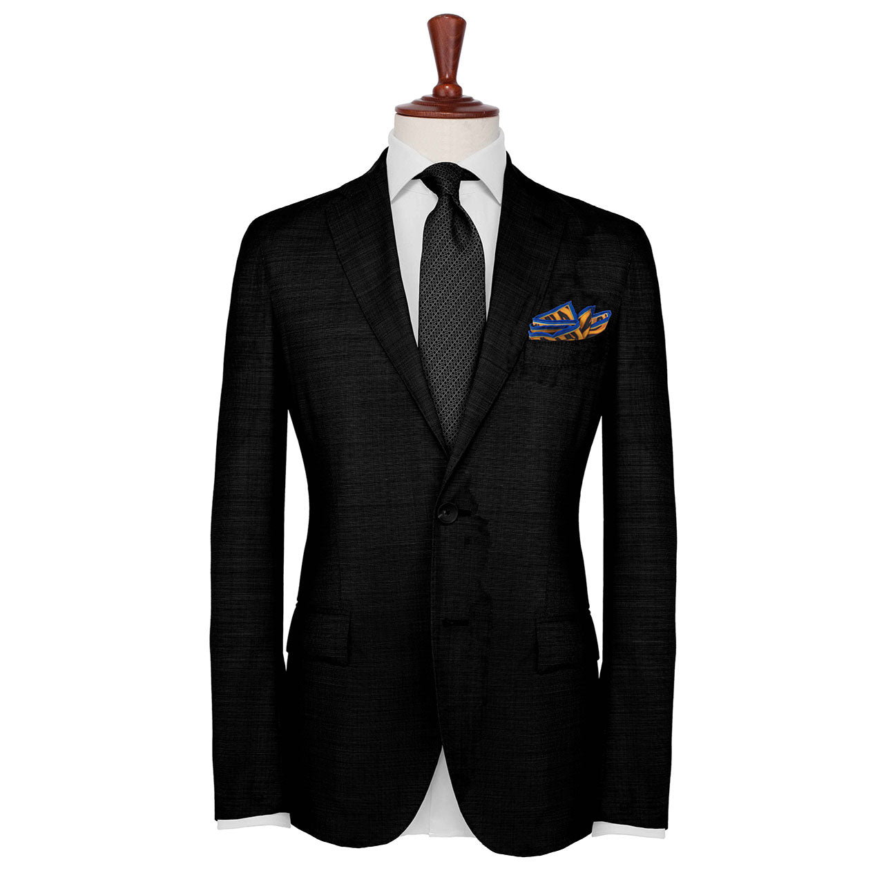 Tyger Tyger Cobalt Blue Pocket Square