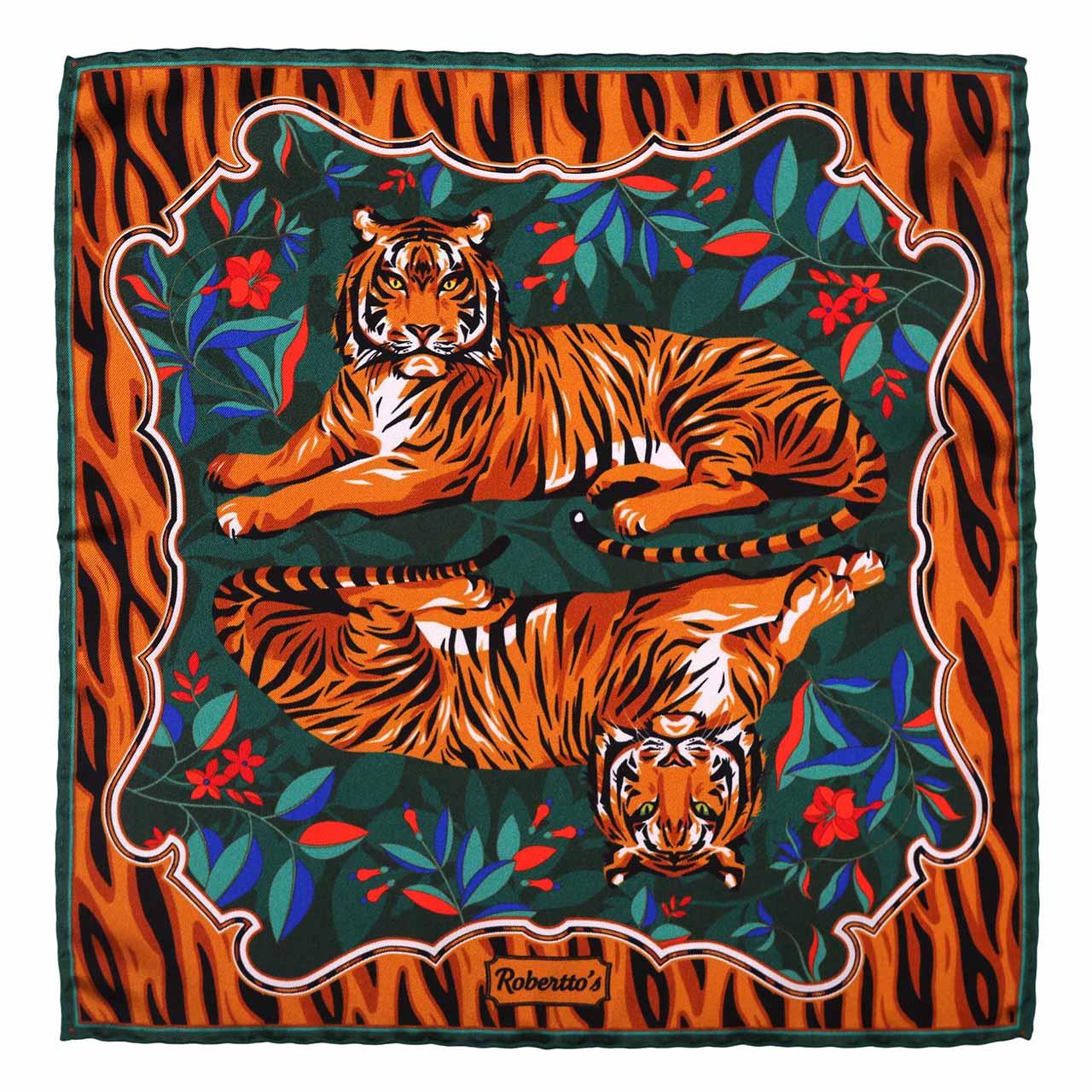 Tyger Tyger Peacock Green Pocket Square