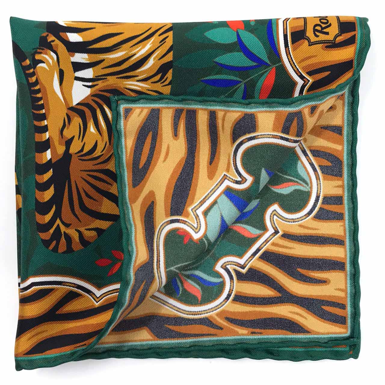 Tyger Tyger Peacock Green Pocket Square