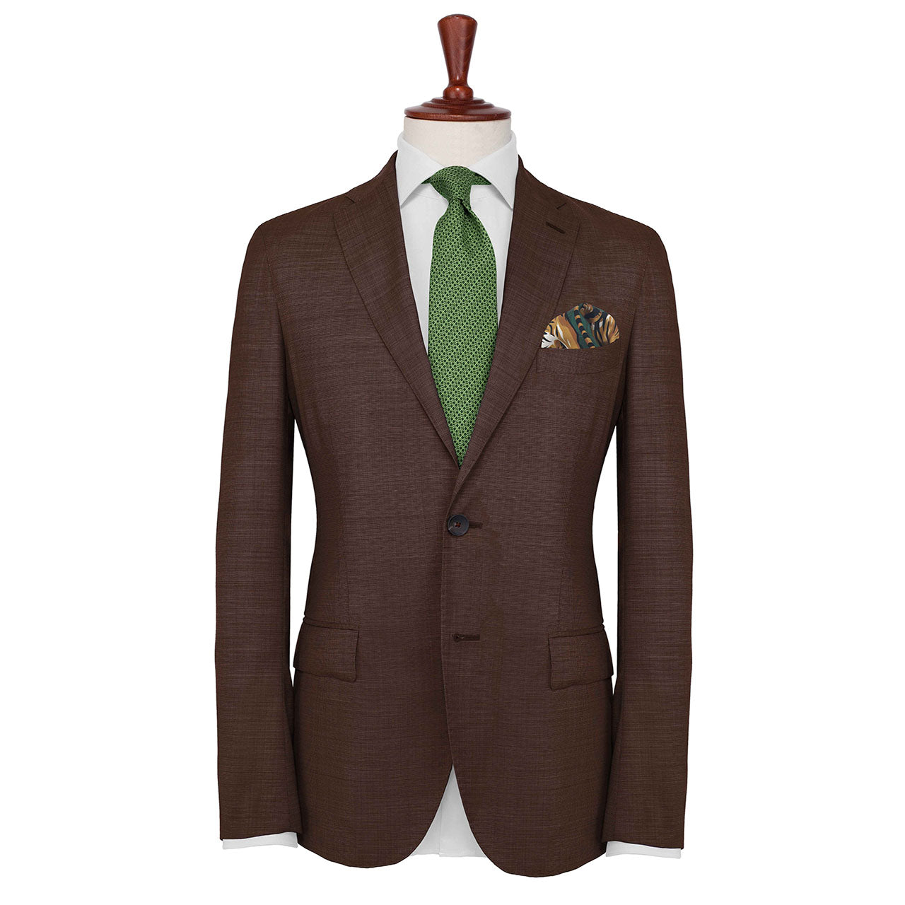 Tyger Tyger Peacock Green Pocket Square