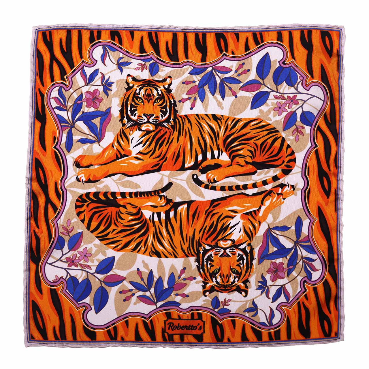 Tyger Tyger White Smoke Pocket Square