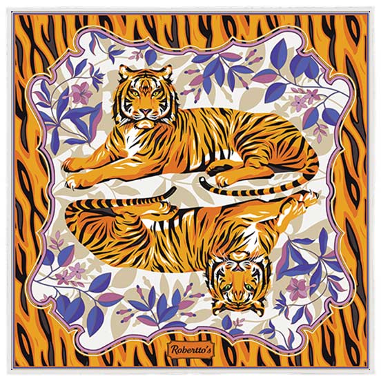 Tyger Tyger White Smoke Pocket Square