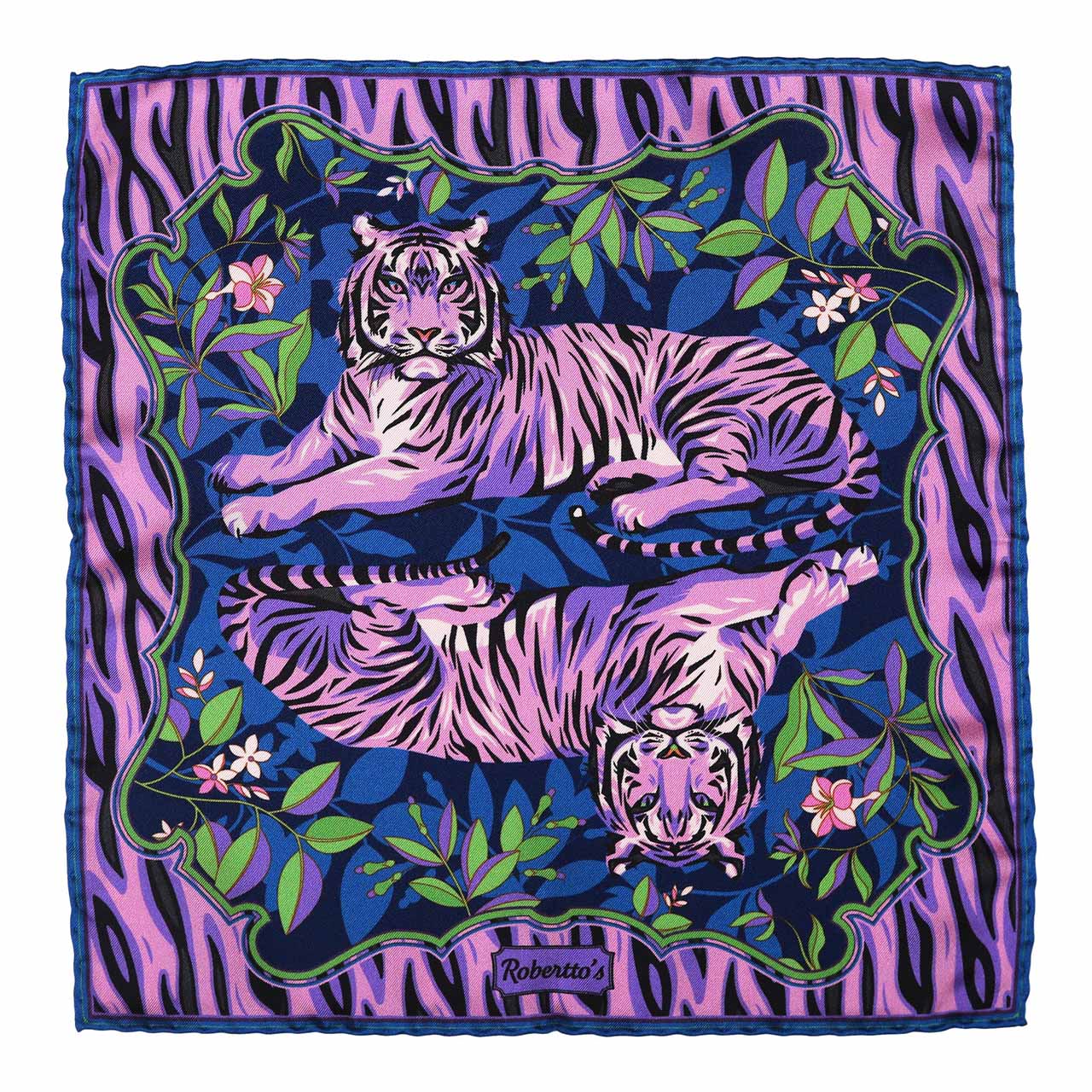 Tyger Tyger Denim Blue Pocket Square