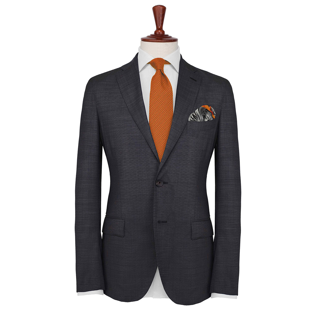 Tyger Tyger Orange Red Pocket Square