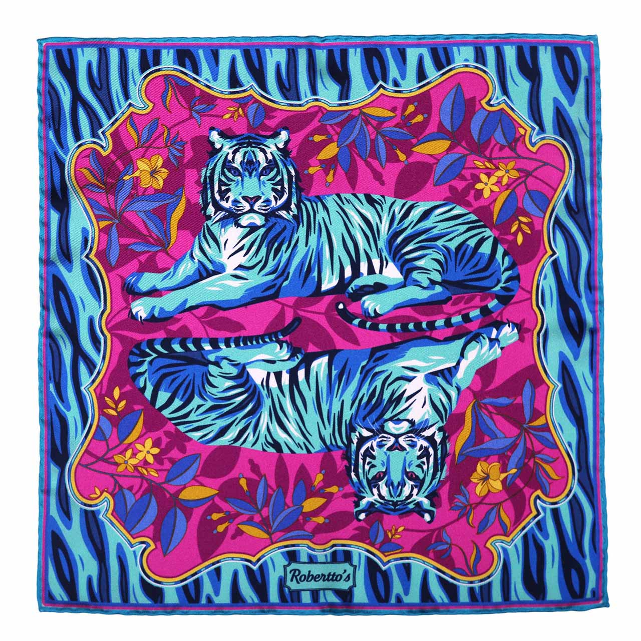 Tyger Tyger Light Sapphire Blue Pocket Square