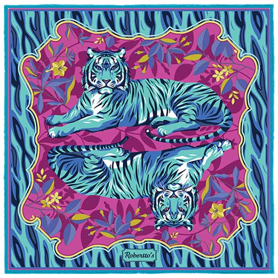 Tyger Tyger Light Sapphire Blue Pocket Square