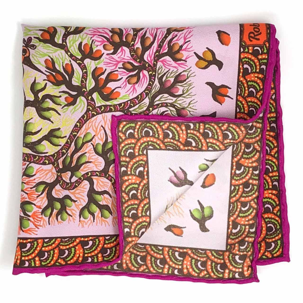 Pavo & Folia Lavender Pocket Square