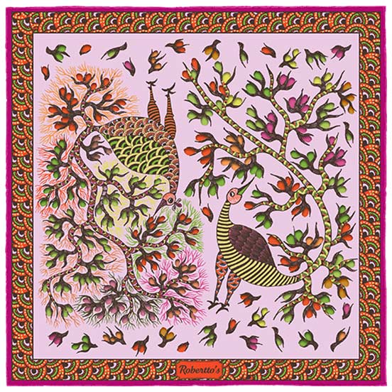Pavo & Folia Lavender Pocket Square