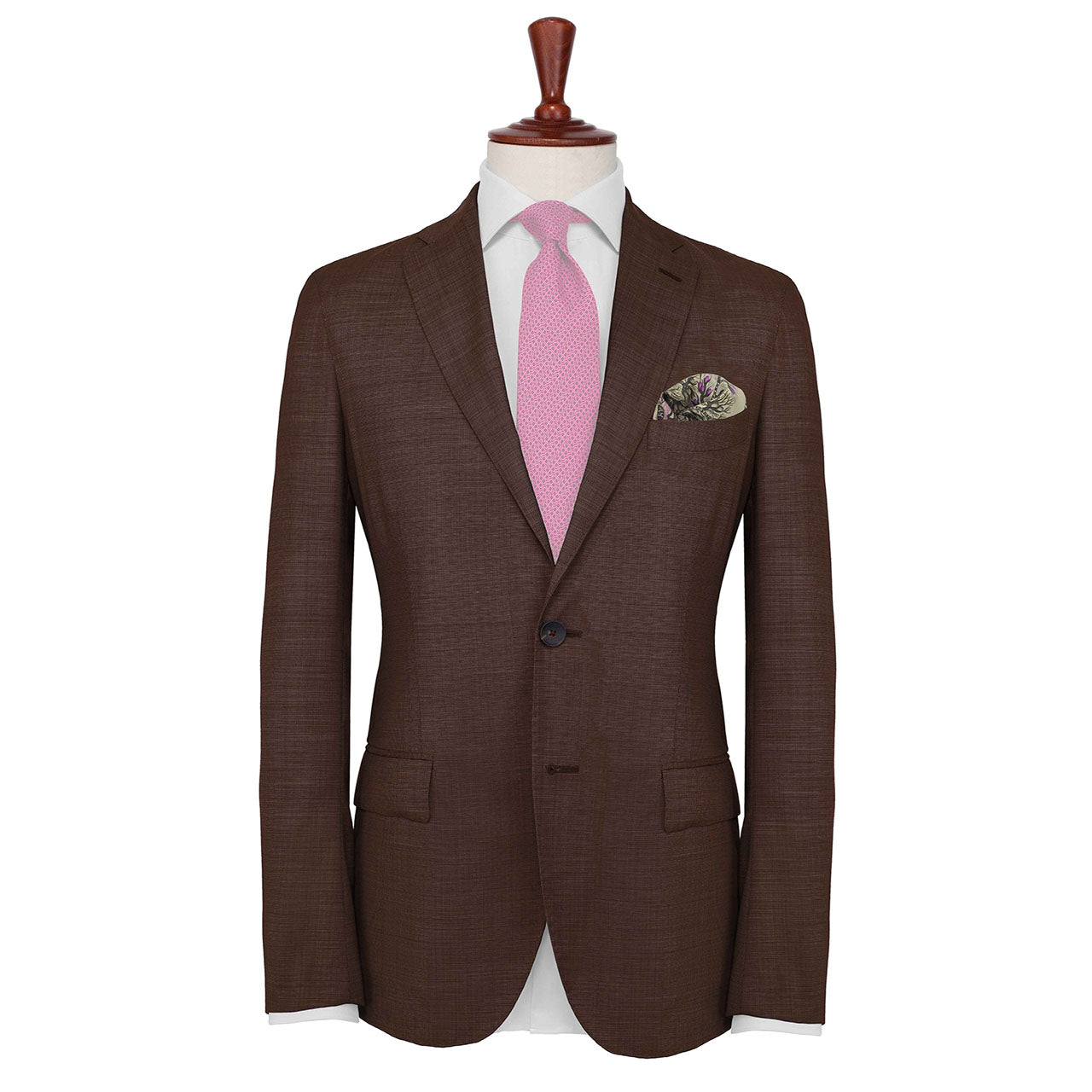 Pavo & Folia Kaki Pocket Square