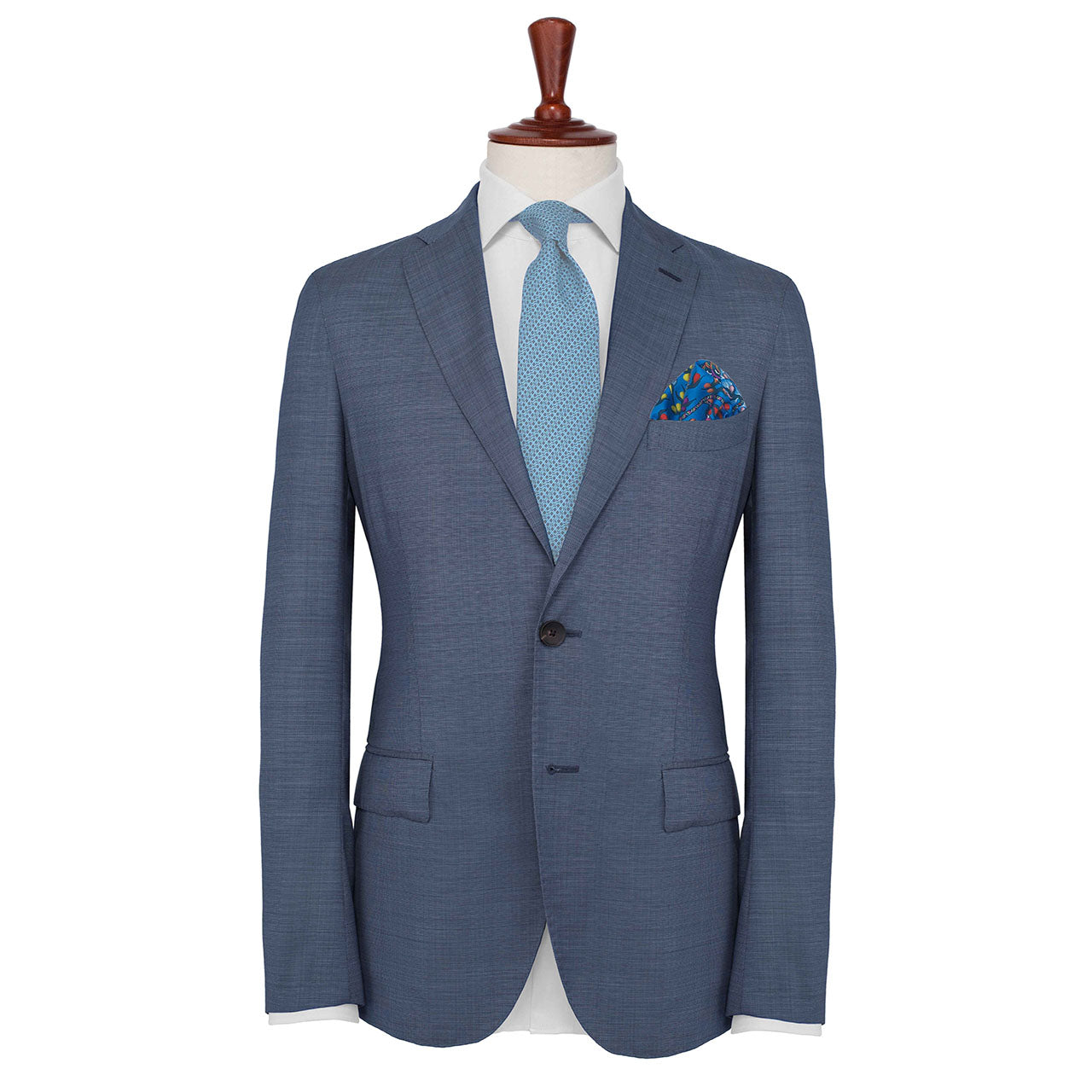 Pavo & Folia Turquoise Pocket Square