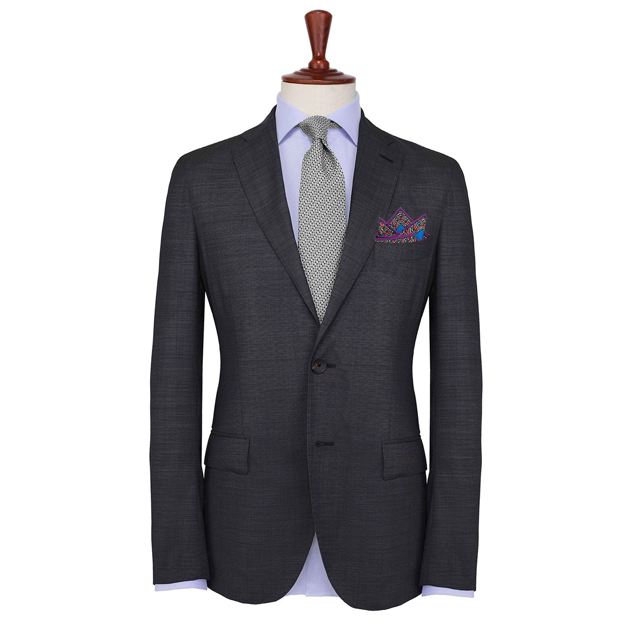 Pavo & Folia Turquoise Pocket Square