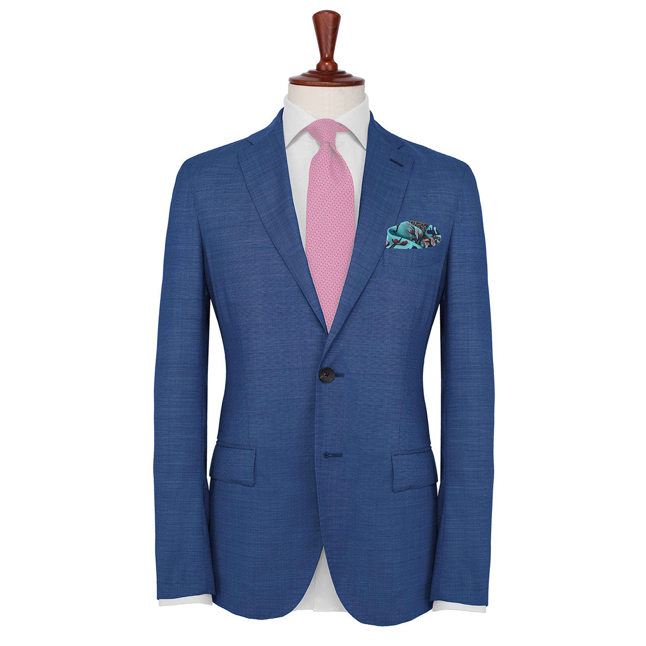 Pavo &amp; Folia Arctic Blue Pocket Square