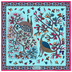 Pavo & Folia Arctic Blue Pocket Square
