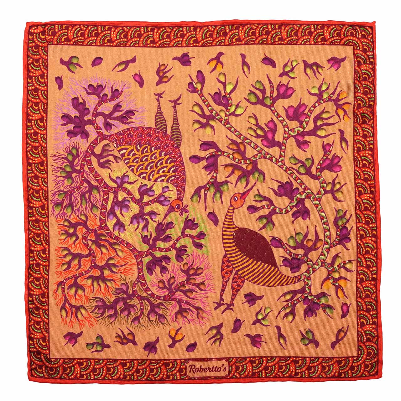 Pavo & Folia Sand Color Pocket Square