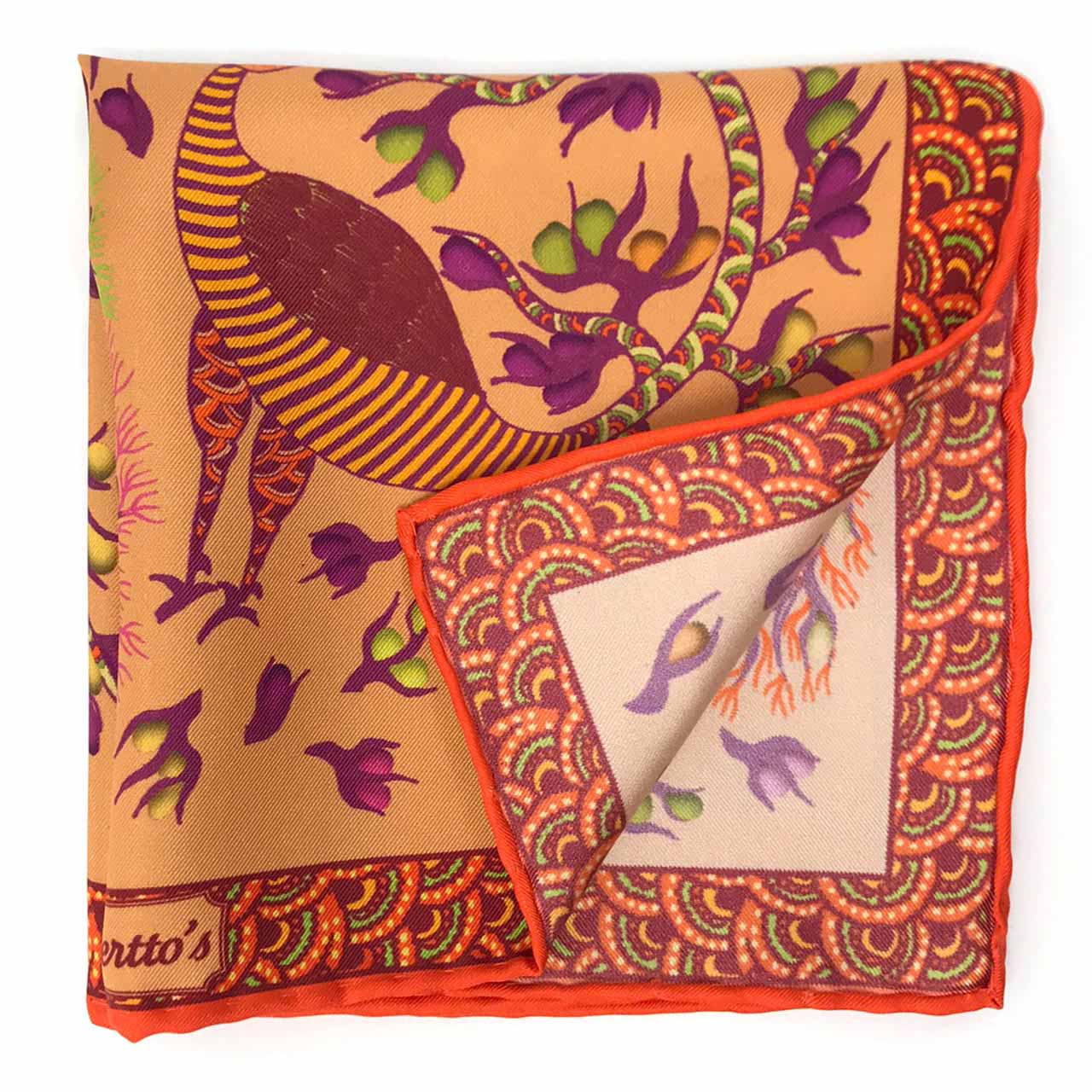 Pavo & Folia Sand Color Pocket Square