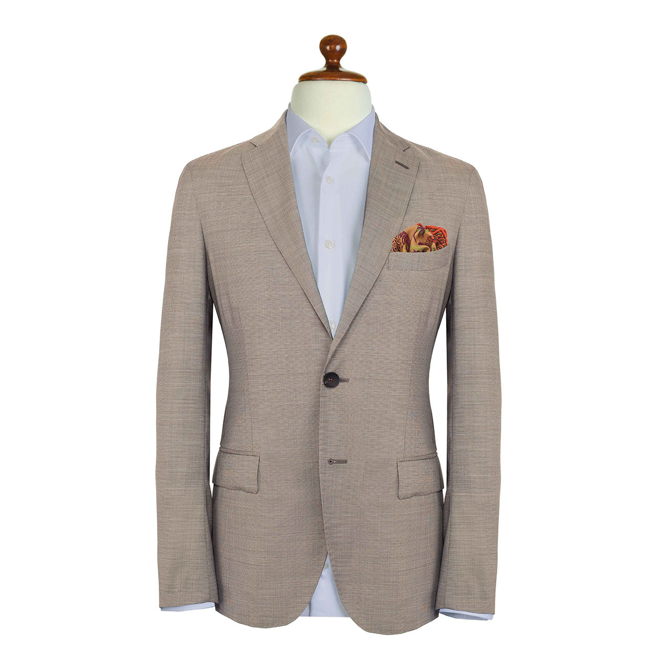 Pavo & Folia Sand Color Pocket Square