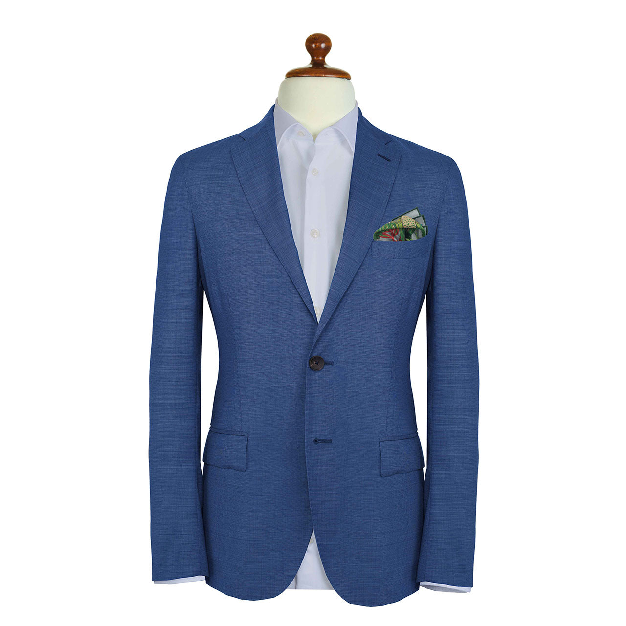 Feathers & Flowers Grey Pocket Square