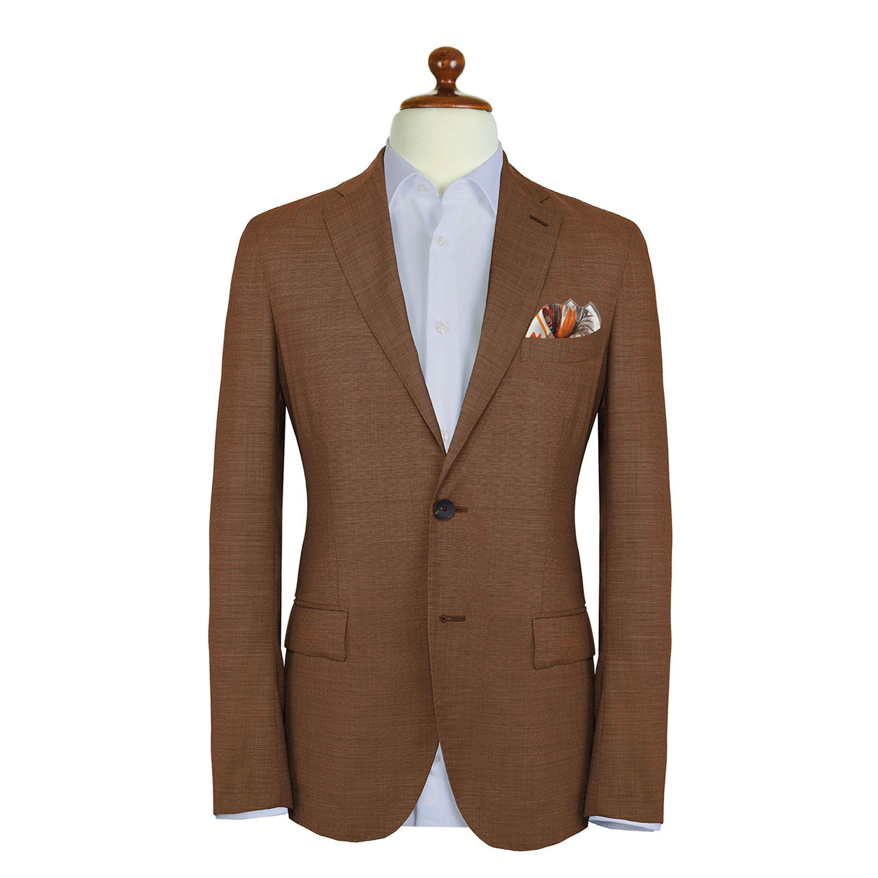 Feathers & Flowers White Pocket Square